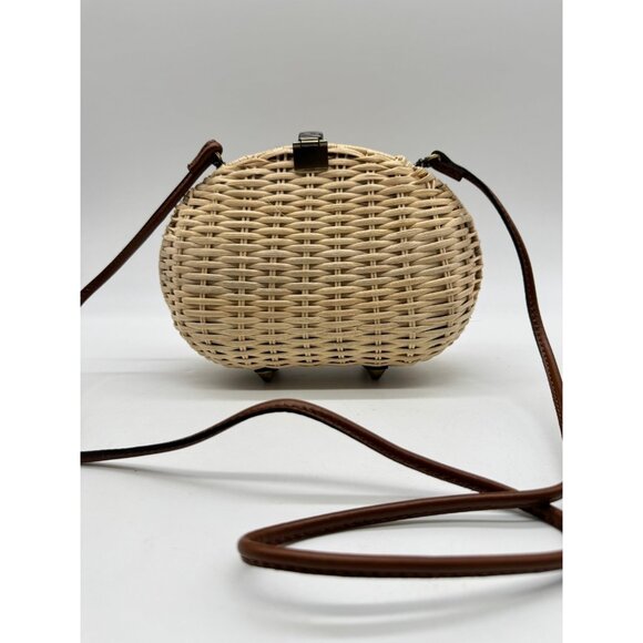 PATRICIA NASH Nissaki rattan mini crossbody bag + Dust bag NATURAL - Picture 8 of 11